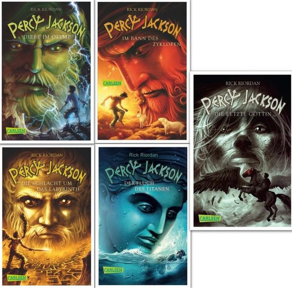 Percy Jackson Band 1,2,3,4,5 von Rick Riordan